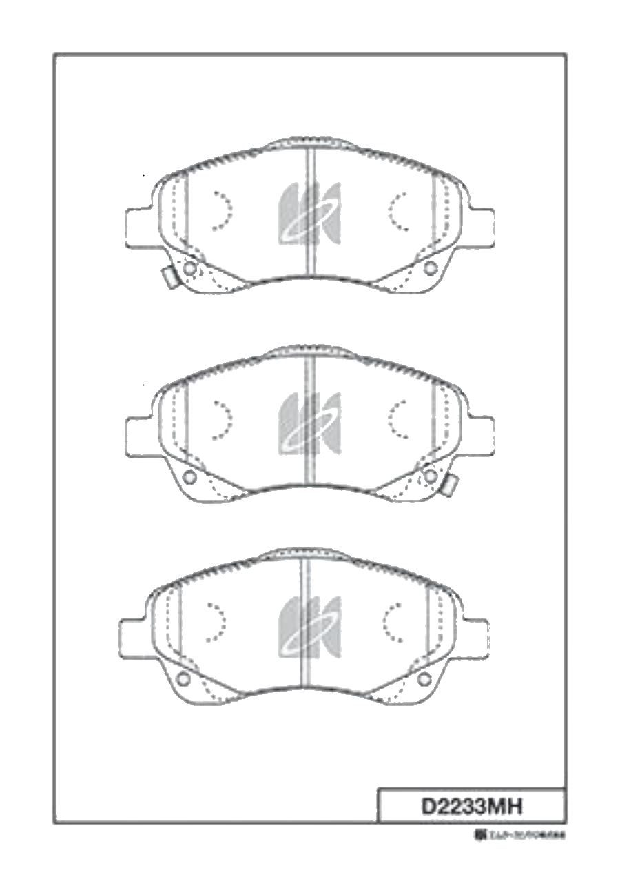 КОЛОДКИ ТОРМОЗНЫЕ ДИСКОВЫЕ KASHIYAMA D2233MH