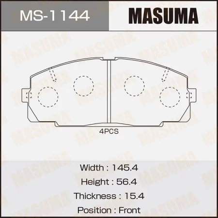 КОЛОДКИ ТОРМОЗНЫЕ ДИСКОВЫЕ MASUMA MS1144