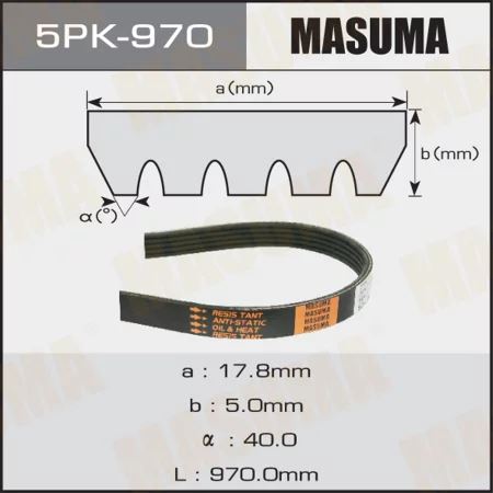 РЕМЕНЬ ПОЛИКЛИНОВЫЙ MASUMA 5PK970