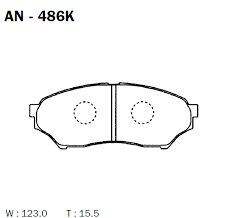 КОЛОДКИ ТОРМОЗНЫЕ ДИСКОВЫЕ AKEBONO AN486K