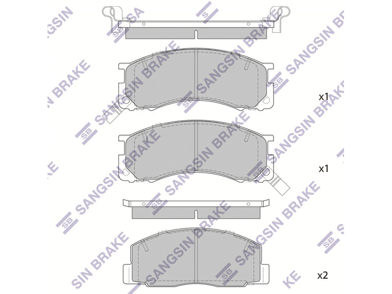 КОЛОДКИ ТОРМОЗНЫЕ ДИСКОВЫЕ SANGSIN BRAKE SP1433