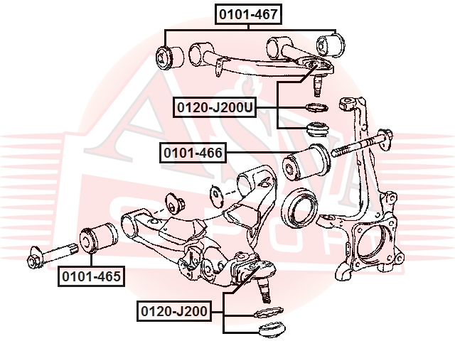 ШАРОВАЯ ОПОРА ASVA 0120J200
