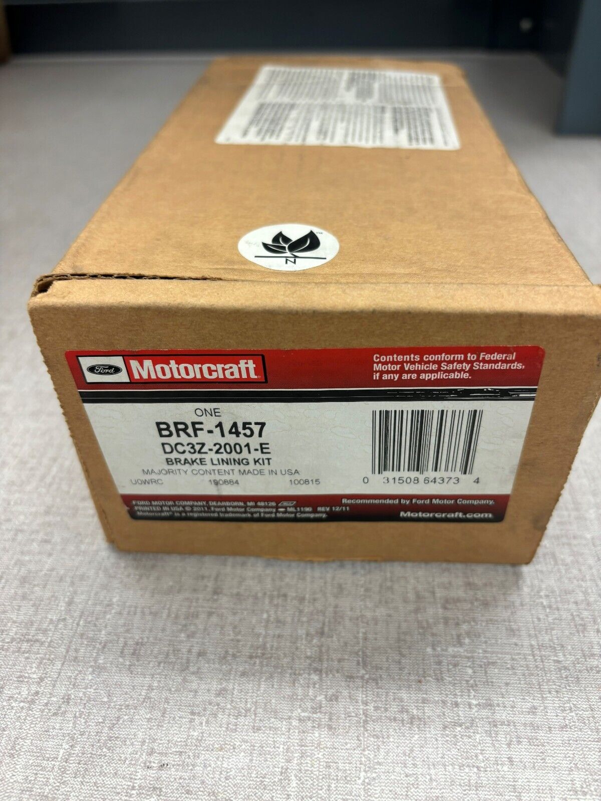 КОЛОДКИ ТОРМОЗНЫЕ ДИСКОВЫЕ MOTORCRAFT BRF1457