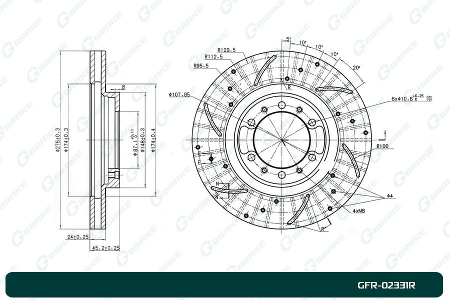 ДИСК ТОРМОЗНОЙ G-BRAKE GFR02331R