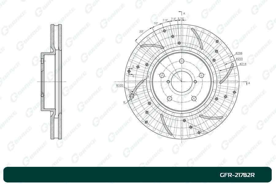 ДИСК ТОРМОЗНОЙ G-BRAKE GFR21782R