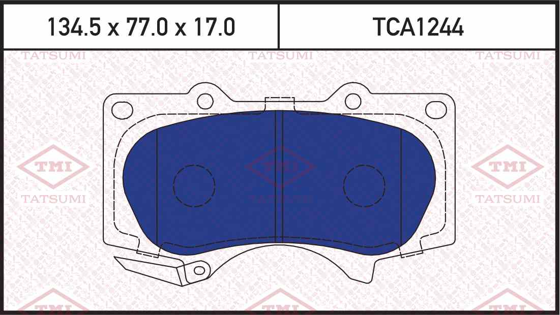 КОЛОДКИ ТОРМОЗНЫЕ ДИСКОВЫЕ TATSUMI TCA1244