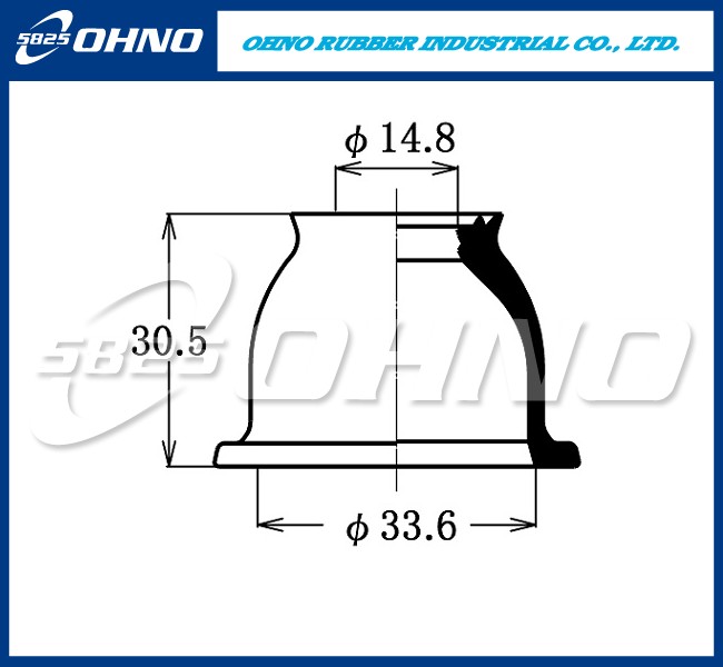 ПЫЛЬНИК ШАРОВОЙ ОПОРЫ OHNO 5-825 DC1631