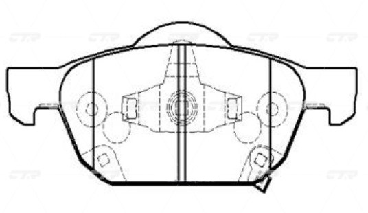 КОЛОДКИ ТОРМОЗНЫЕ ДИСКОВЫЕ CTR GK0398