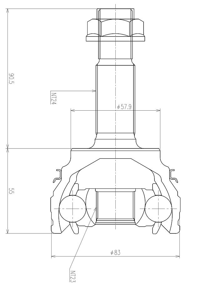 ШРУС ВНЕШНИЙ (НАРУЖНИЙ) JETT AB12072H