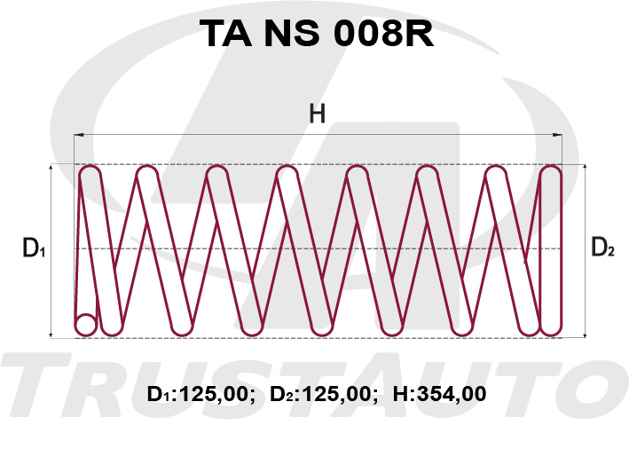 ПРУЖИНА ПОДВЕСКИ TRUSTAUTO TANS008R