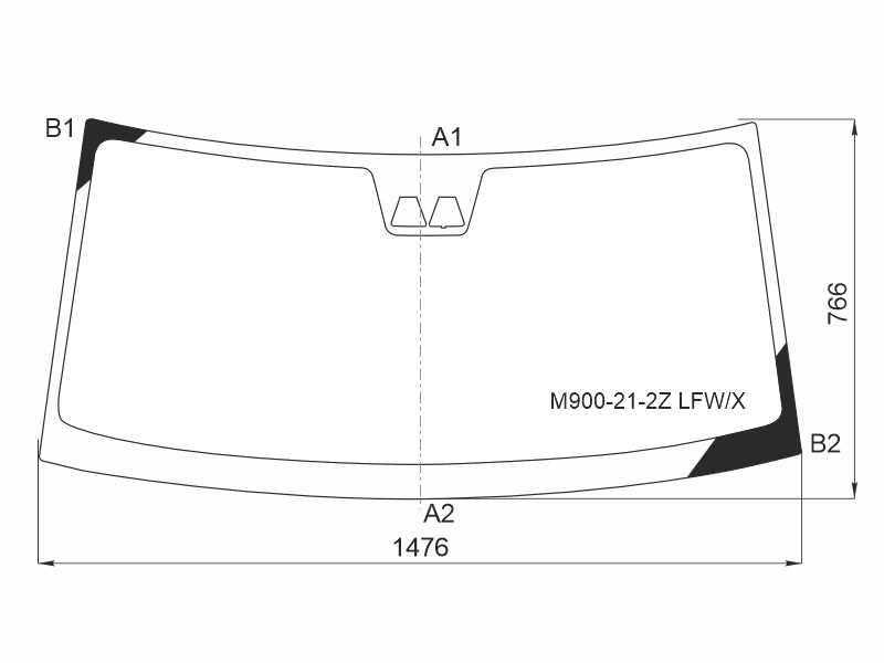 СТЕКЛО ЛОБОВОЕ XYG M900212ZLFWX