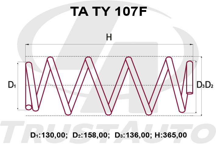 ПРУЖИНА ПОДВЕСКИ TRUSTAUTO TATY107F