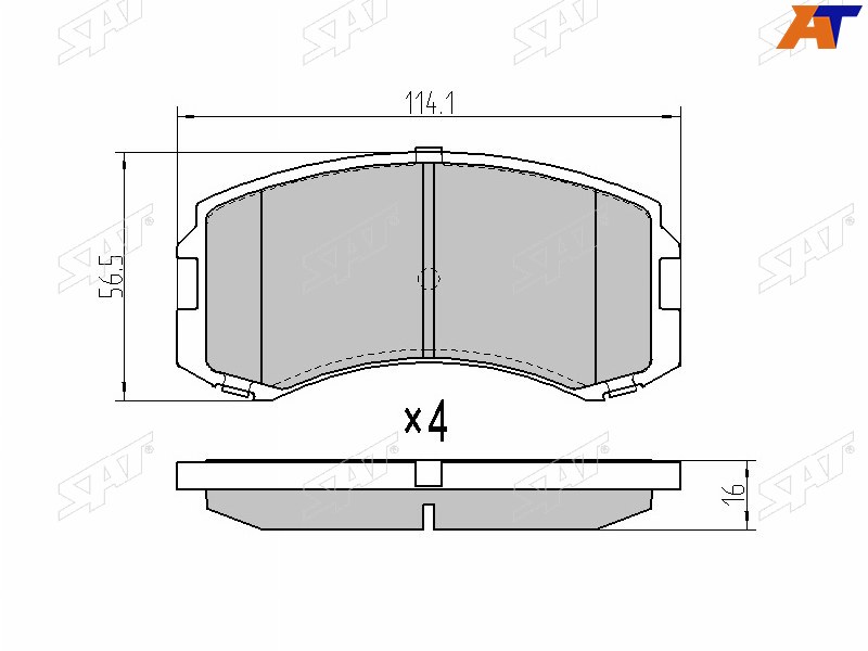 КОЛОДКИ ТОРМОЗНЫЕ ДИСКОВЫЕ SAT STMR569233