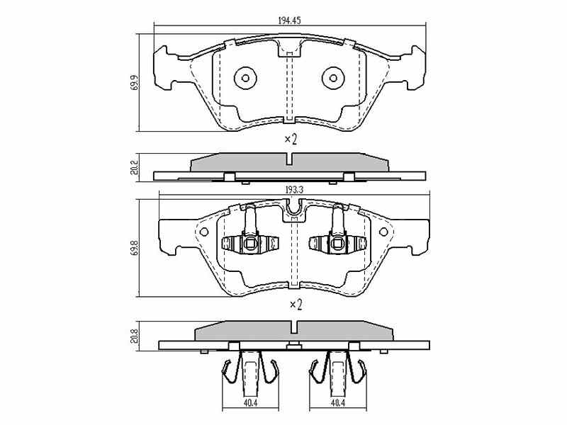 КОЛОДКИ ТОРМОЗНЫЕ ДИСКОВЫЕ SAT STA1644200820