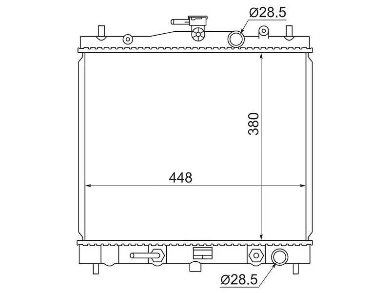 РАДИАТОР СИСТЕМЫ ОХЛАЖДЕНИЯ ДВС SAT NS0001K12