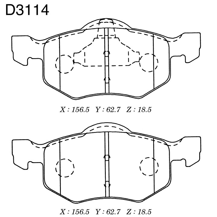 КОЛОДКИ ТОРМОЗНЫЕ ДИСКОВЫЕ KASHIYAMA D3114