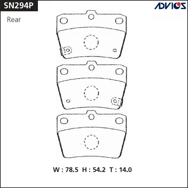 КОЛОДКИ ТОРМОЗНЫЕ ДИСКОВЫЕ ADVICS SN294P