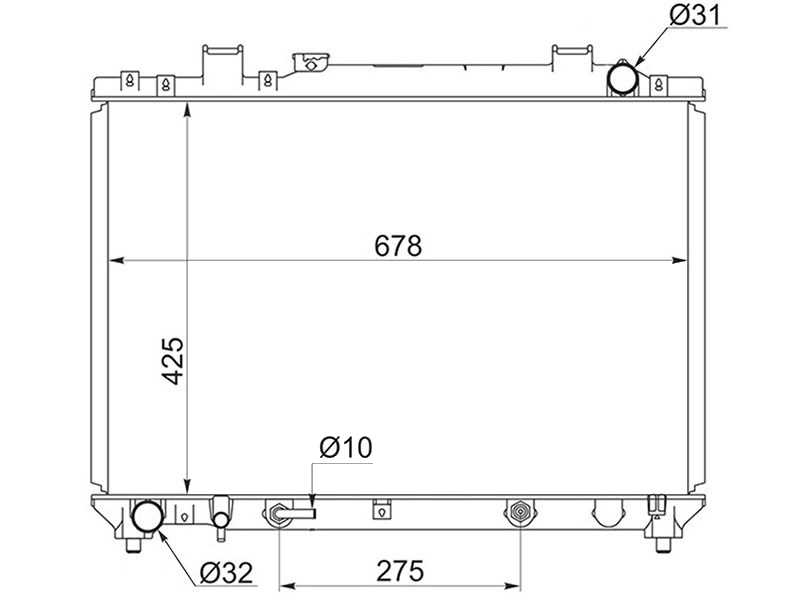 РАДИАТОР СИСТЕМЫ ОХЛАЖДЕНИЯ ДВС SAT TY0050182R