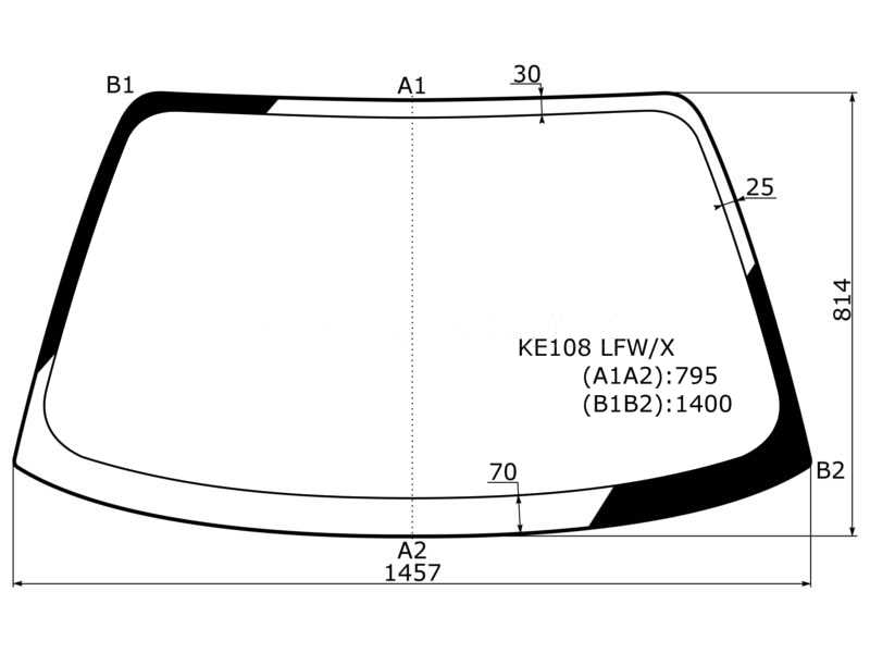 СТЕКЛО ЛОБОВОЕ XYG KE108LFWX