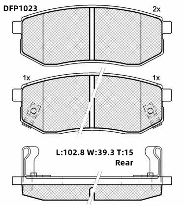 КОЛОДКИ ТОРМОЗНЫЕ ДИСКОВЫЕ DOUBLE FORCE DFP1023