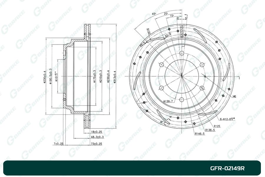 ДИСК ТОРМОЗНОЙ G-BRAKE GFR02149R