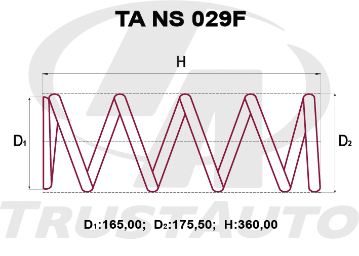 ПРУЖИНА ПОДВЕСКИ TRUSTAUTO TANS029F
