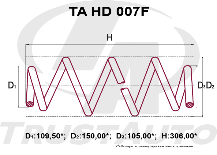 ПРУЖИНА ПОДВЕСКИ TRUSTAUTO TAHD007F