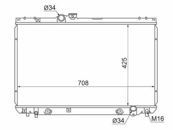 РАДИАТОР СИСТЕМЫ ОХЛАЖДЕНИЯ ДВС OEM TAIWAN TY0006150