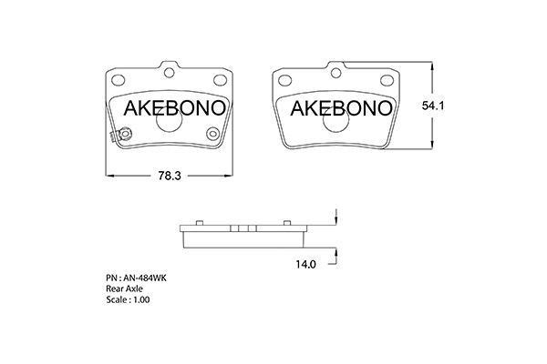 КОЛОДКИ ТОРМОЗНЫЕ ДИСКОВЫЕ AKEBONO AN484WK