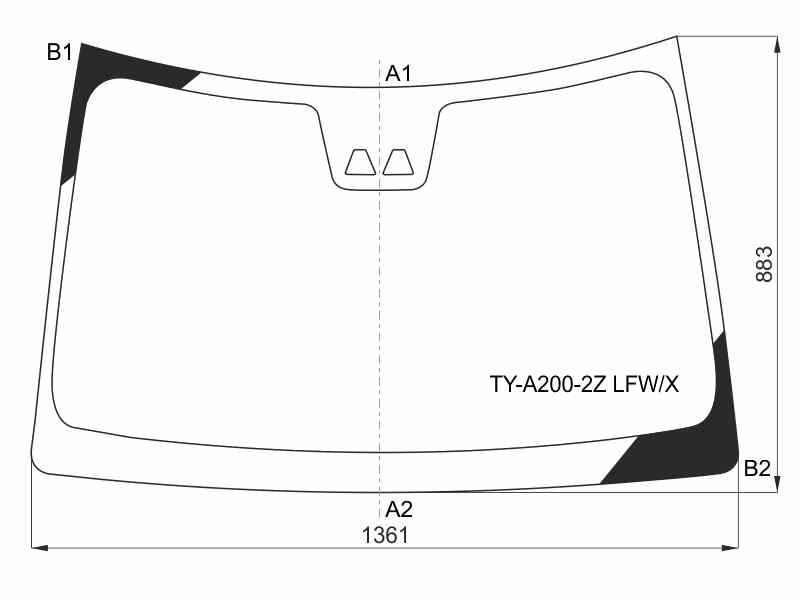 СТЕКЛО ЛОБОВОЕ XYG TYA2002ZLFWX
