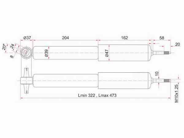 АМОРТИЗАТОР ПОДВЕСКИ TOYOTA 4850029655