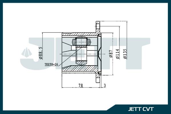 ШРУС ВНЕШНИЙ (НАРУЖНИЙ) JETT V401068