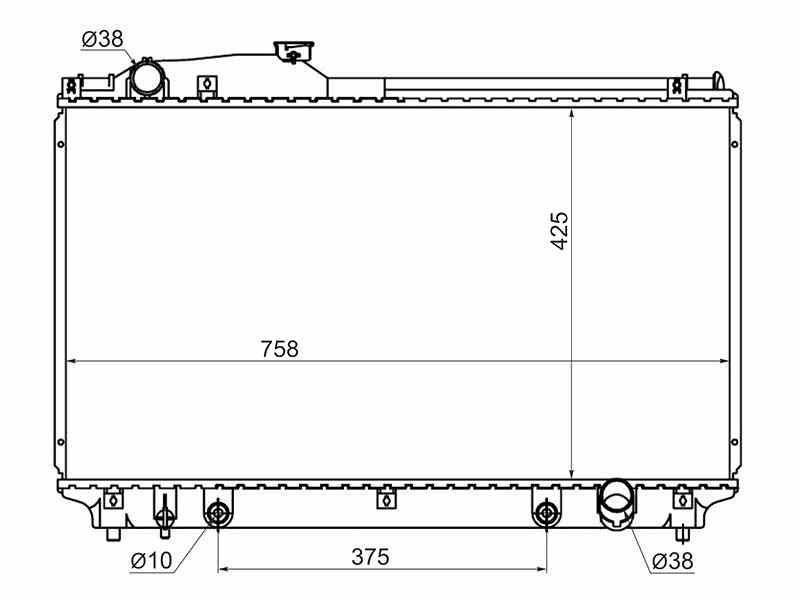 РАДИАТОР СИСТЕМЫ ОХЛАЖДЕНИЯ ДВС SAT TY000701
