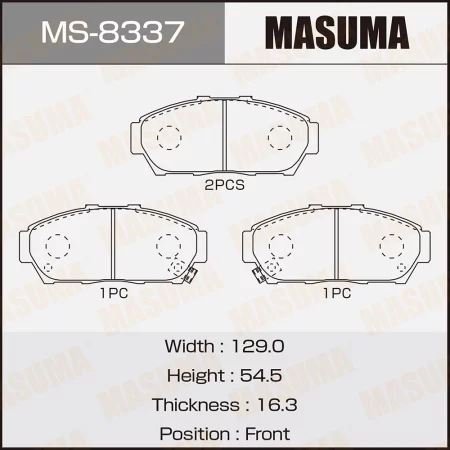 КОЛОДКИ ТОРМОЗНЫЕ ДИСКОВЫЕ MASUMA MS8337