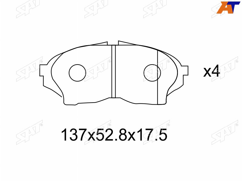 КОЛОДКИ ТОРМОЗНЫЕ ДИСКОВЫЕ SAT ST0446522300