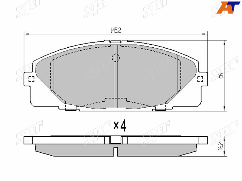 КОЛОДКИ ТОРМОЗНЫЕ ДИСКОВЫЕ SAT ST0446526260CR