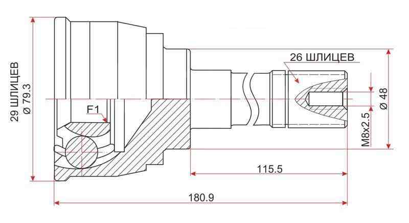 ШРУС ВНЕШНИЙ (НАРУЖНИЙ) HDK SUM011