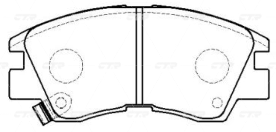 КОЛОДКИ РУЧНОГО ТОРМОЗА CTR GK0572