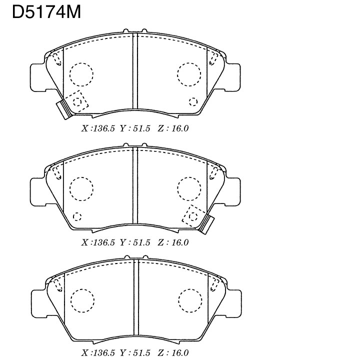 КОЛОДКИ ТОРМОЗНЫЕ ДИСКОВЫЕ KASHIYAMA D5174M