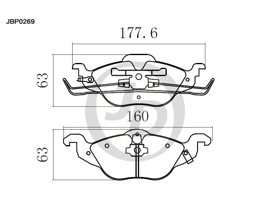 КОЛОДКИ ТОРМОЗНЫЕ ДИСКОВЫЕ JD JBP0269