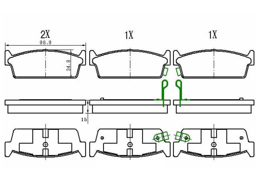 КОЛОДКИ ТОРМОЗНЫЕ ДИСКОВЫЕ JD JBP0189