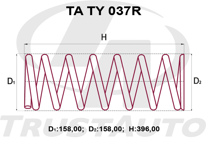 ПРУЖИНА ПОДВЕСКИ TRUSTAUTO TATY037R