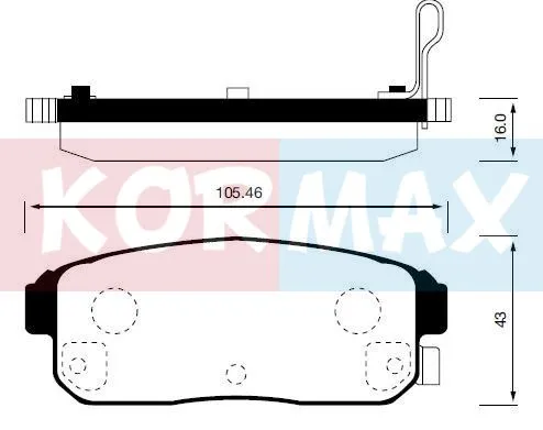 КОЛОДКИ ТОРМОЗНЫЕ ДИСКОВЫЕ KORMAX KBP052