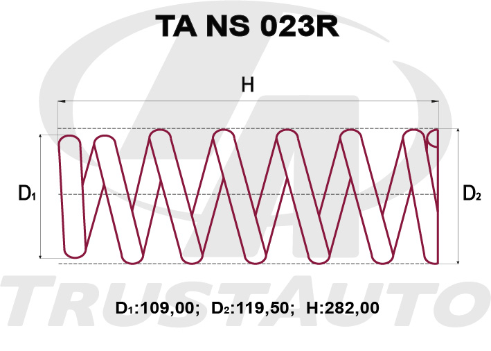 ПРУЖИНА ПОДВЕСКИ TRUSTAUTO TANS023R