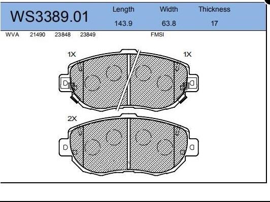 КОЛОДКИ ТОРМОЗНЫЕ ДИСКОВЫЕ JEENICE WS338901