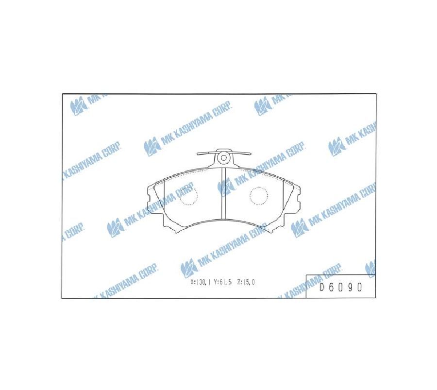 КОЛОДКИ ТОРМОЗНЫЕ ДИСКОВЫЕ KASHIYAMA D6090