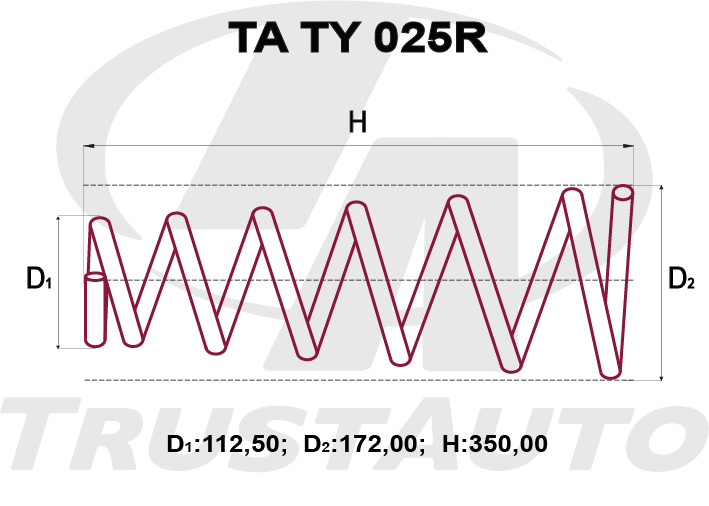 ПРУЖИНА ПОДВЕСКИ TRUSTAUTO TATY025R
