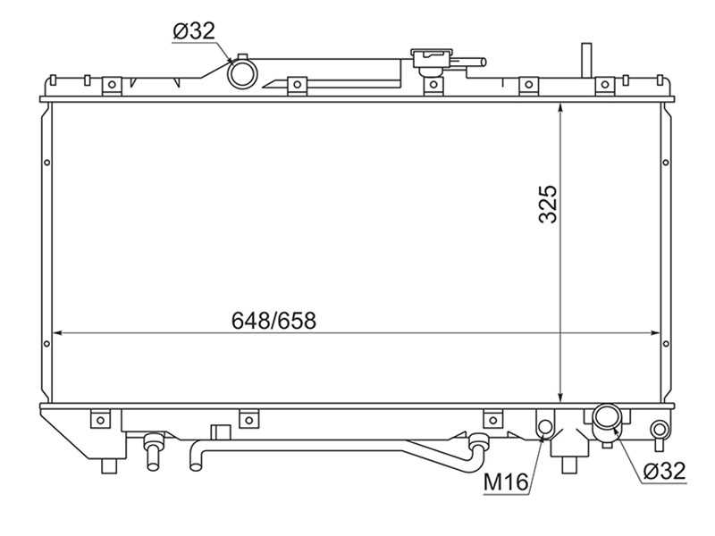 РАДИАТОР СИСТЕМЫ ОХЛАЖДЕНИЯ ДВС SAT TY0002ST19020