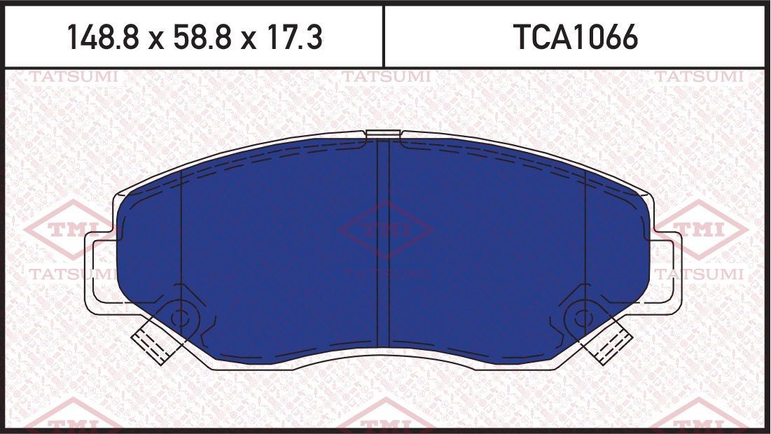 КОЛОДКИ ТОРМОЗНЫЕ ДИСКОВЫЕ TATSUMI TCA1066
