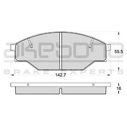 КОЛОДКИ ТОРМОЗНЫЕ ДИСКОВЫЕ AKEBONO AN267K